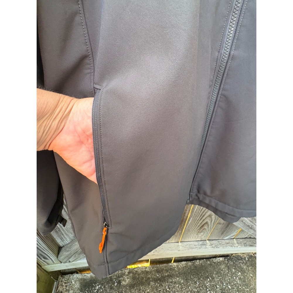 The North Face Apex Bionic Softshell Jacket Mens XL Gray Orange Full Zip A14F - Picture 4 of 10